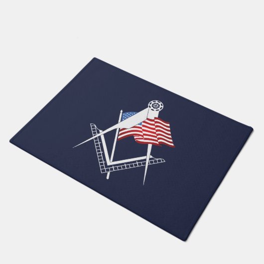 US-Freimaurersymbol Fußmatte (Schrägansicht)