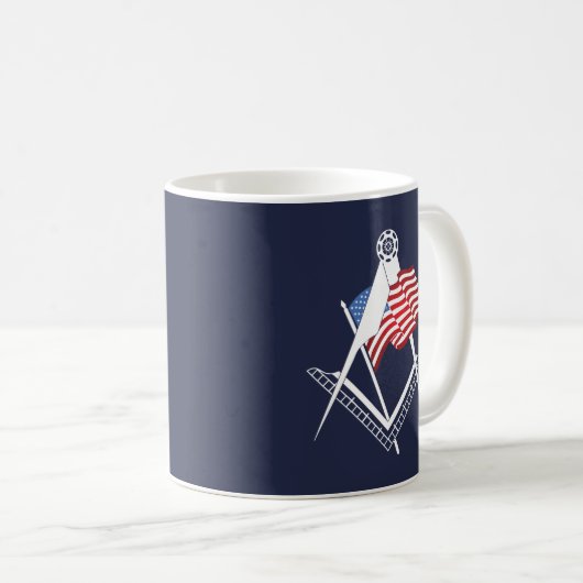 US-Freimaurersymbol Kaffeetasse (VorderseiteRechts)
