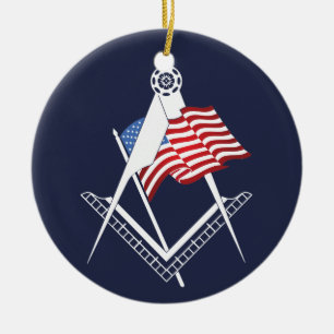 US-Freimaurersymbol Keramik Ornament