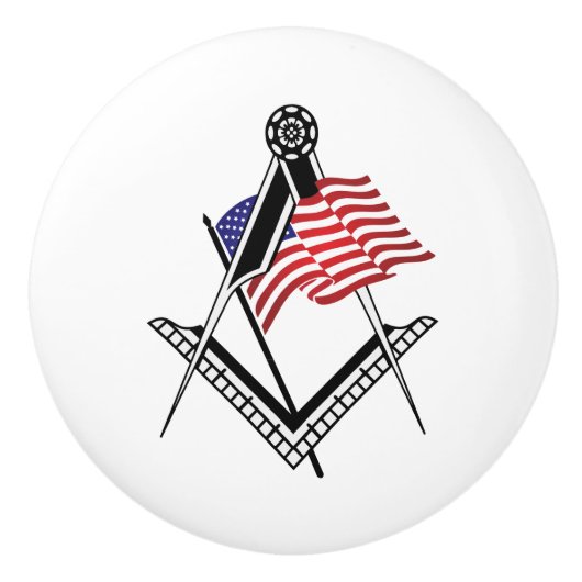 US-Freimaurersymbol Keramikknauf (Vorderseite)