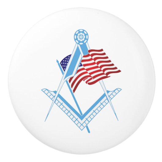 US-Freimaurersymbol Keramikknauf (Vorderseite)