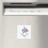 US-Freimaurersymbol Magnet (In Situ (Geschirrspüler))