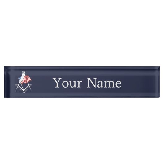 US-Freimaurersymbol Namensplakette (Vorderseite)
