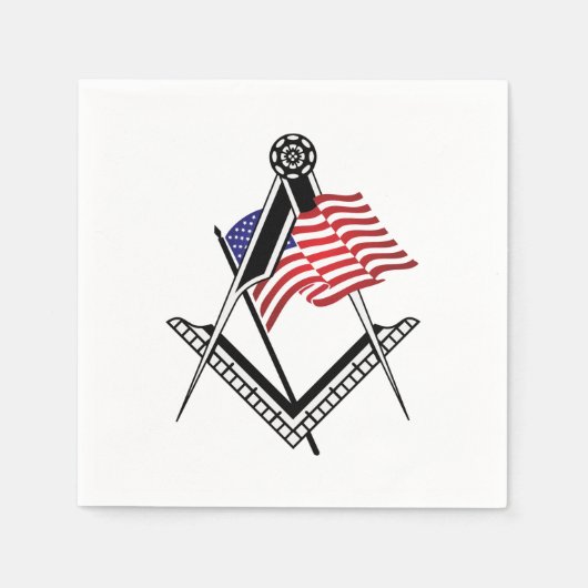 US-Freimaurersymbol Serviette (Vorderseite)