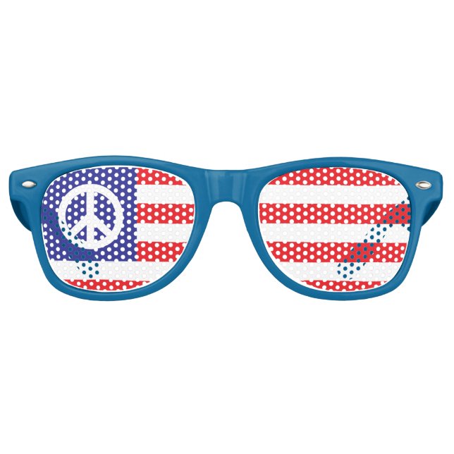 US-Friedensflagge Partybrille (Vorderseite)