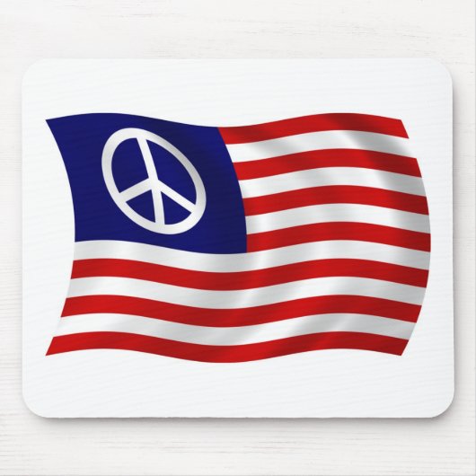 US-Friedenszeichen-Flagge-Mauspad Mousepad (Vorne)