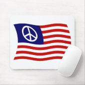 US-Friedenszeichen-Flagge-Mauspad Mousepad (Mit Mouse)