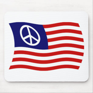 US-Friedenszeichen-Flagge-Mauspad Mousepad