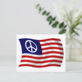 US-Friedenszeichen-Flaggen-Postkarte Postkarte (Stehend Vorderseite)