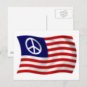 US-Friedenszeichen-Flaggen-Postkarte Postkarte (Vorne/Hinten)