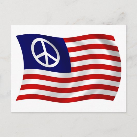 US-Friedenszeichen-Flaggen-Postkarte Postkarte (Vorderseite)