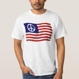 US-Friedenszeichen-Flaggen-Shirt T-Shirt