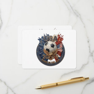 US-Fußball-Fan-Kunst Illustration 2026 Begleitkarte