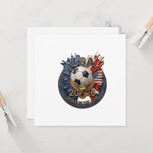 US-Fußball-Fan-Kunst Illustration 2026 Einladung