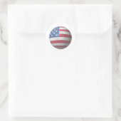 US-Fußball Runder Aufkleber (Tasche)