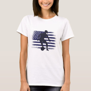 US-Fußballfan-Trikot Hemd Amerikanische Flagge T-Shirt