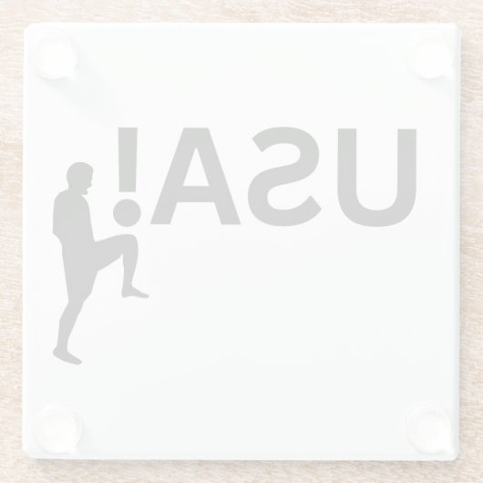 US-Fußballspieler Glasuntersetzer (Rückseite)