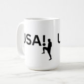 US-Fußballspieler Kaffeetasse (Vorderseite Links)