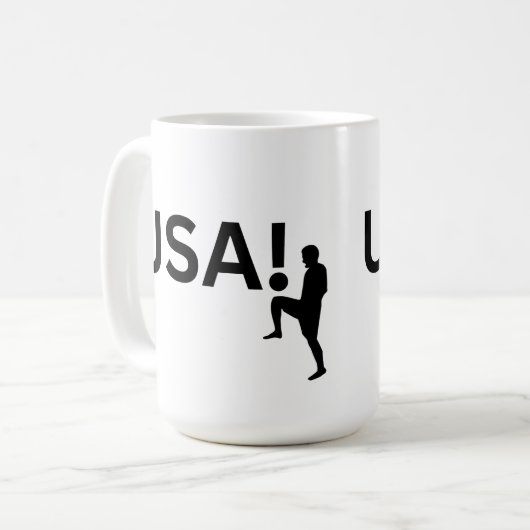 US-Fußballspieler Kaffeetasse (Vorderseite Links)