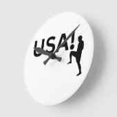 US-Fußballspieler Runde Wanduhr (Winkel)