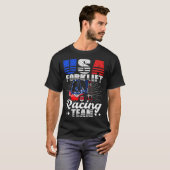 US-Gabelstapler-Rennteam-Lagerarbeiter T-Shirt (Vorne ganz)