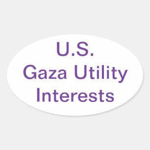 US-Gaza-Versorgungsinteressen Hankamer Artjunkhaus Ovaler Aufkleber
