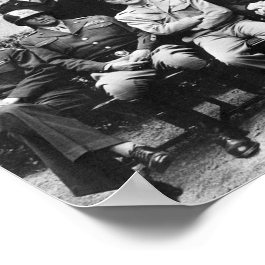 US-Generäle des Zweiten Weltkriegs — Ike, Patton,  Poster (Ecke)