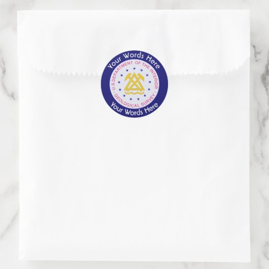 US Geological Survey Custom Aufkleber (Tasche)