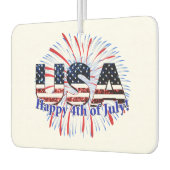 US-Glitzer mit Textflagge Feuerwerk am 4. Juli Autolufterfrischer (Links)