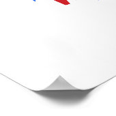 US-Glitzer mit Textflagge Feuerwerk am 4. Juli Poster (Ecke)