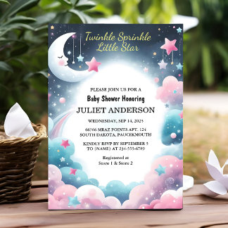 Us Glitzer Twinkle Twinkle Little Star Baby Dusche Einladung