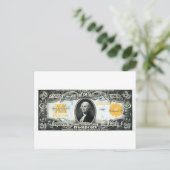 US-Gold-Zertifikat von 1922 Postkarte (Stehend Vorderseite)