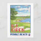 US-Golf geöffnet 2019 Kieselstrand Postkarte (Vorderseite)