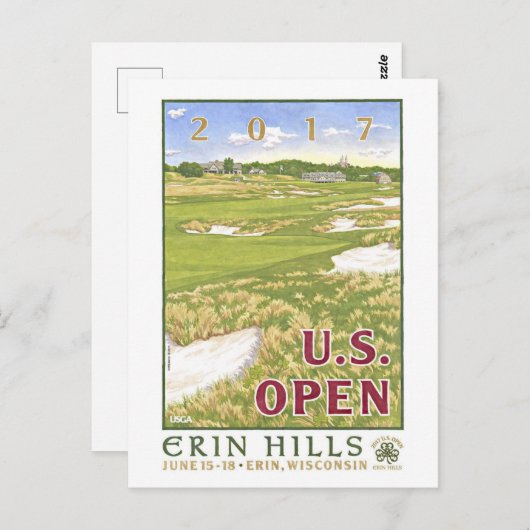 US Golf open 2017 Grin Hügel Erin, Wisconsi Gesche Postkarte (Vorne/Hinten)
