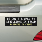 US GOV T & WALL St., IN BETRUG IN DOLLAR Autoaufkleber (Auf Auto)
