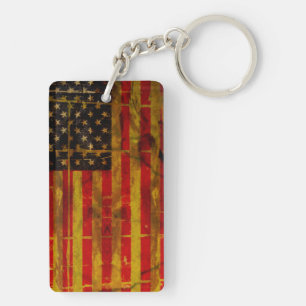 US-Grunge-Amerikanische-Flagge Schlüsselanhänger