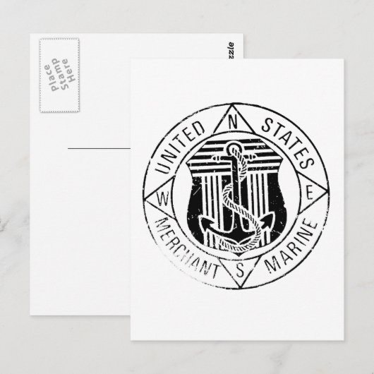 US-Handelsschiffe von: David Lee Postkarte (Vorne/Hinten)