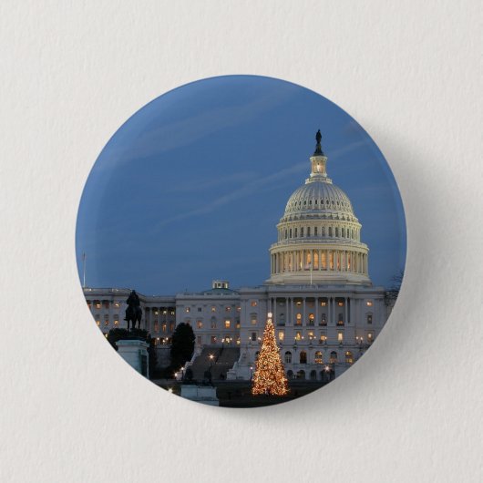 US-Hauptstadt, die WeihnachtsFoto feiert Button (Vorderseite)