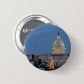 US-Hauptstadt, die WeihnachtsFoto feiert Button (Vorne & Hinten)