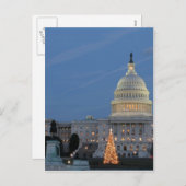 US-Hauptstadt feiert Weihnachts-Foto Feiertagspostkarte (Vorne/Hinten)