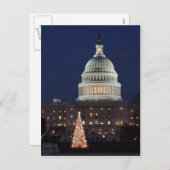 US-Hauptstadt feiert Weihnachts-Foto Feiertagspostkarte (Vorne/Hinten)