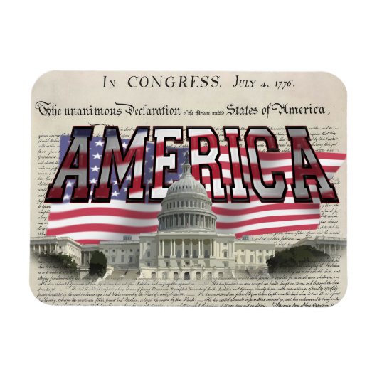 US-Hauptstadt Flag Flexable Magnet (Horizontal)