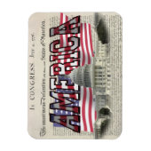 US-Hauptstadt Flag Flexable Magnet (Vertikal)