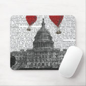 US-Hauptstadt Gebäude und Red Hot Air Balloons Mousepad (Mit Mouse)