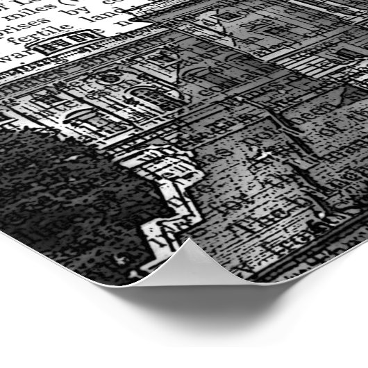 US-Hauptstadt Gebäude und Red Hot Air Balloons Poster (Ecke)