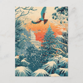 US Hauptstadt Hill Weihnachtsbaum Weihnachtskarte, Postkarte