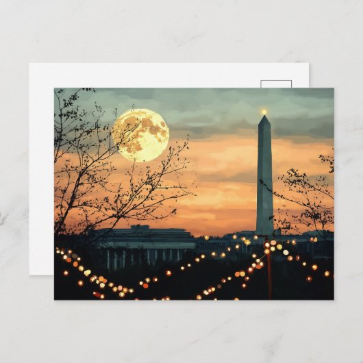 US Hauptstadt Hill Weihnachtspostkarte Postkarte (Vorne/Hinten)
