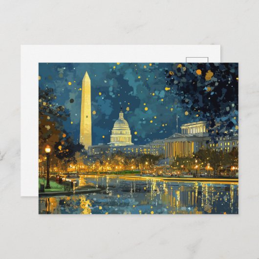 US Hauptstadt Hill Weihnachtspostkarte Postkarte (Vorne/Hinten)