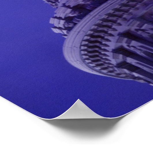 US-Hauptstadt in der Abenddämmerung mit Licht in K Poster (Ecke)