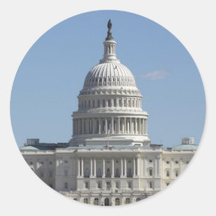 US-Hauptstadts-Aufkleber Runder Aufkleber